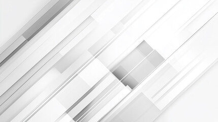 Fototapeta premium Abstract white and gray background with diagonal lines and geometric shapes for modern design use