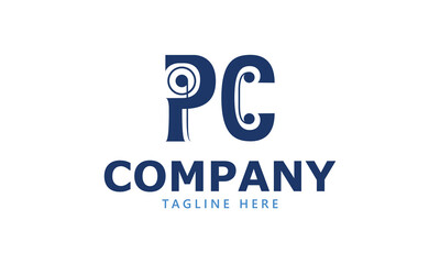PC P pc initial logo | initial based abstract modern minimal creative logo, vector template image. luxury logotype logo, real estate homie logo. typography logo. initials logo