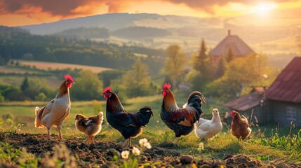 A photo of farm animals