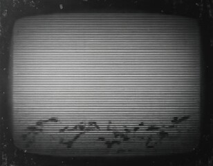 Retro cctv vhs video white noise signal error background texture. Grungy distressed dystopiacore horror film backdrop with horizontal scanlines. Distorted pixelated analog digital vintage video