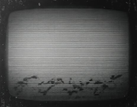 Retro cctv vhs video white noise signal error background texture. Grungy distressed dystopiacore horror film backdrop with horizontal scanlines. Distorted pixelated analog digital vintage video