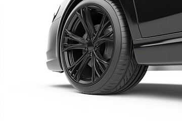 Car tires on a white background