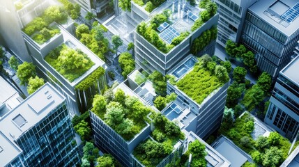 Green City Rooftop Gardens Aerial View