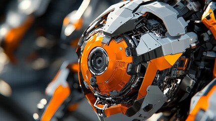 Digital Surveillance: Extreme Close-Up of Robotic or Bionic Eye with Advanced Circuitry