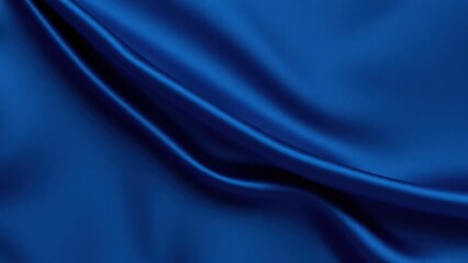 Obraz premium Navy blue silk satin. Dark elegant luxury abstract background with space for design. Shiny smooth fabric. Soft folds. Drapery. Color gradient. Lines. Wavy pattern. Christmas, birthday, romance.