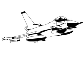 Jet fighter vector illustration 