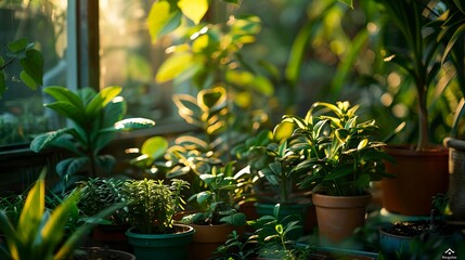 A photo of greenhouse plants