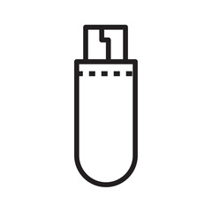 Minimalist USB Flash Drive Line Art Icon