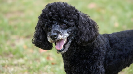 Happy Maltipoo Puppy Running Outdoors on Green Grass