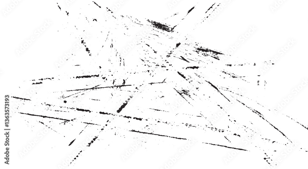 Wall mural rough black and white texture vector. distressed overlay texture. grunge background. abstract textur