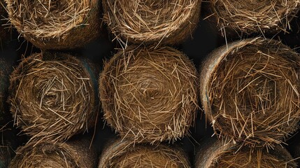 A photo of hay bales