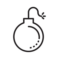 Cybersecurity Threat Bomb Icon Representing Virus Attack
