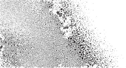 Abstract vector noise. Small particles of debris and dust. Distressed uneven background. Grunge with fine grains isolated on white background. Vector illustration. EPS10.