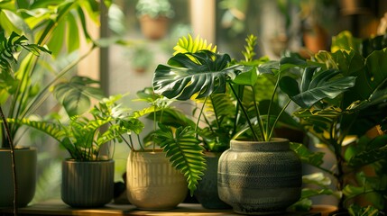 A photo of houseplants
