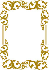 Decorative Golden Frame Design, Design Inspiration, Vector, Illustration, Object, Template