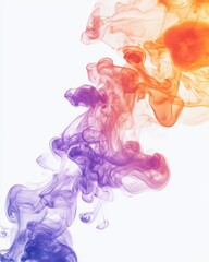 Abstract Smoke Art with Vibrant Colors Creating Dynamic Visual Flow