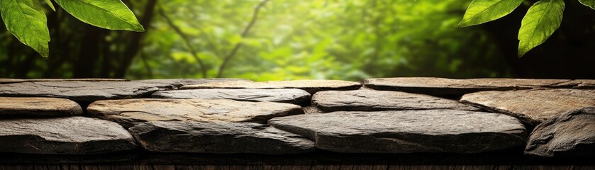 Obraz premium Stone surface, nature background, product display, serenity
