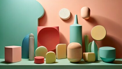 Minimalist 3D Geometric Abstract Shapes