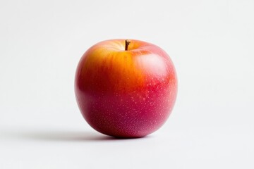 Fresh Red Apple Still Life Isolated on White Background Studio Shot