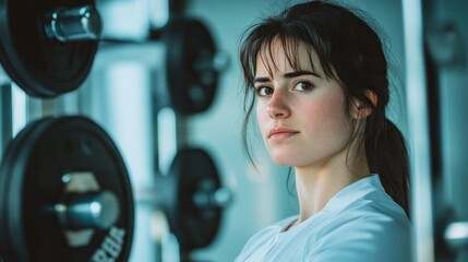 Obraz premium Determined Athlete at the Gym