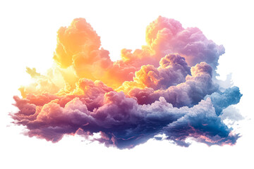 Fototapeta premium Majestic Sunset Clouds Over Horizon Nature Scene Colorful Display isolated on transparent background