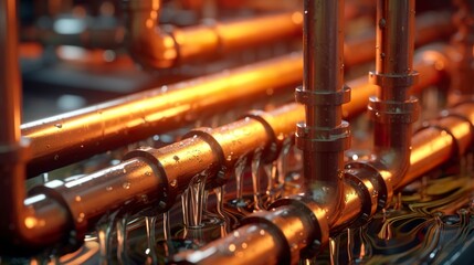 Naklejka premium A photo of leaky pipes