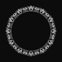 ornamental carved mandala round frame
