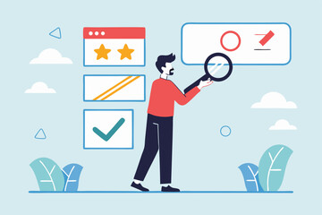 Search or discover new information, find new job or career available, research and analyze information, SEO website optimization, searching concept, businessman search new job on virtual search box.
