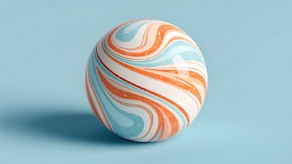 Fototapeta premium Colorful spiral easter egg spheres, a sweet holiday food design