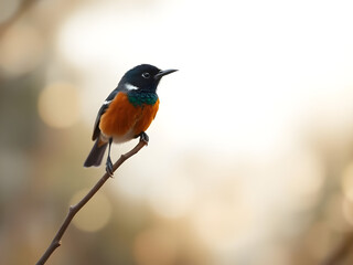 Stunning Small Colorful Bird Perched on a Branch &ndash; High-Quality Wildlife and Nature Photography