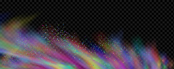 Obraz premium An explosion of colorful smoke clouds.Multicolor fog with blue and yellow particles.Explosions of color powder.