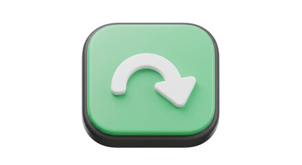 Isolated Curved Arrow for Undo, Back, or Return Action