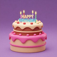 birthday cake with candles