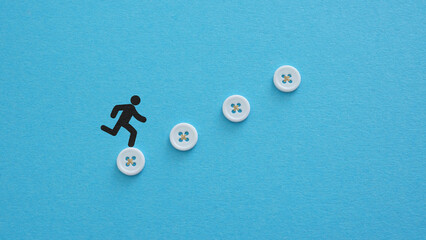 Personal development and growth talented staff, success and career growth from the beginning