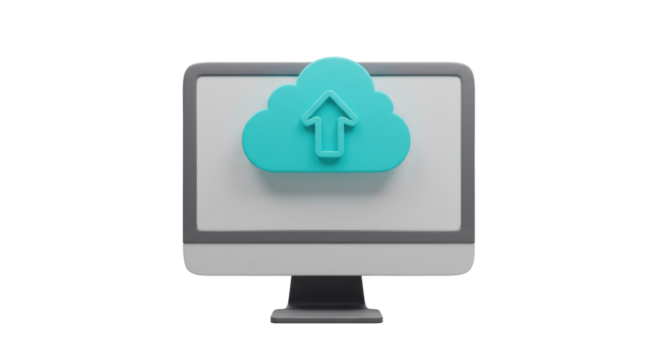 Isolated Cloud Uploading to Computer Monitor for Data Storage