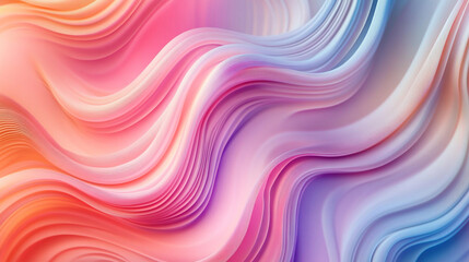 Fototapeta premium Abstract flowing waves of pink purple and blue creating a smooth and colorful background design