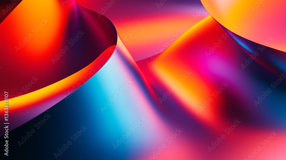 Poster abstract background with flowing shapes and vibrant colors creating a dynamic and fluid composition