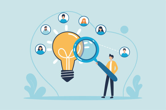 Capacity planning, resource management or efficiency analysis, demand provisioning, redundancy or utilization forecast, resource allocation concept, businessman magnify lightbulb capacity plan.