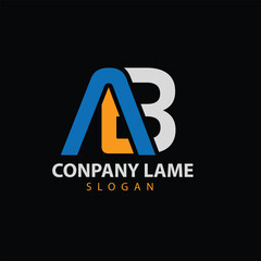 Modern AB Letter Logo for Business Identity