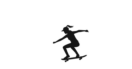 silhouette of a girl