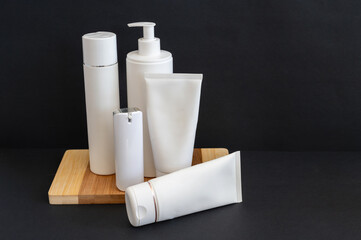 White Plastic Bottle for Detergents and Cosmetics
