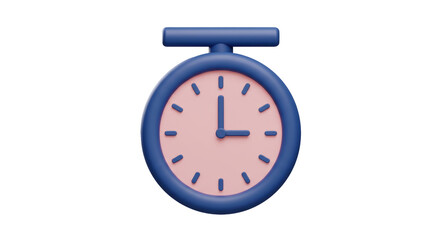 Isolated Blue Stop Clock