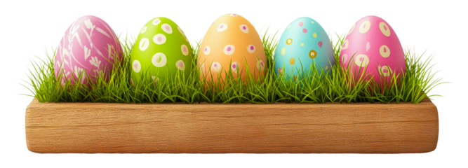 Graphic design for outdoor easter egg celebration in spring isolated on transparent background