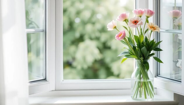 Fototapeta Floral arrangement by window