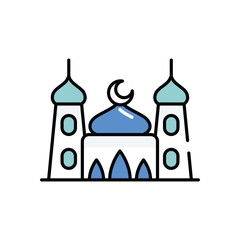 Mosque vector icon stock illustration