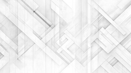 Abstract white background with overlapping geometric shapes and subtle shadows creating depth