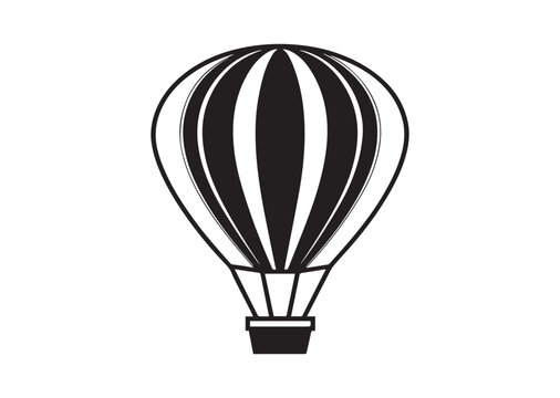 recommend clip art: Hot air balloon silhouette vector