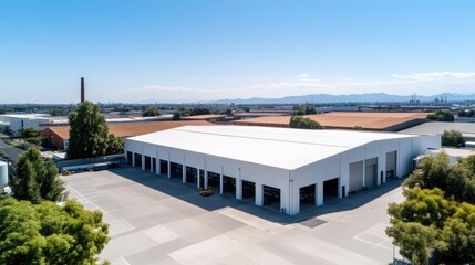 Fototapeta premium Modern industrial warehouse complex