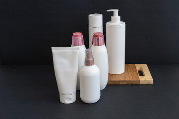 White Plastic Bottle for Detergents and Cosmetics