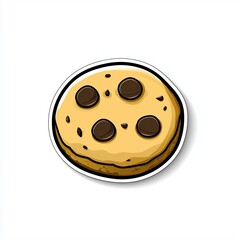 contour-cut sticker Cookie aesthetic quality of the beautiful, 3d rendering, design sticker, vector art sticker, high resolution, detailed, on white background generated AI